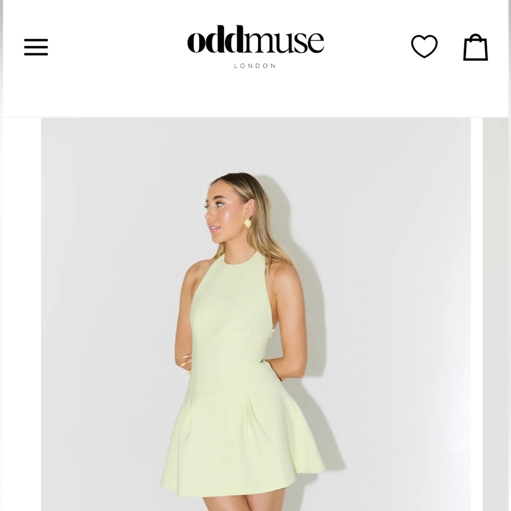 ODD MUSE HALTER NECK MINI YELLOW XXS